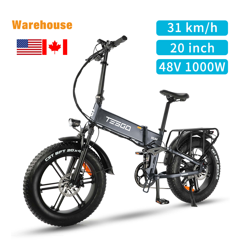20 inch folding fat tire electric bike 48V 17.4AH ebike USA warehouse