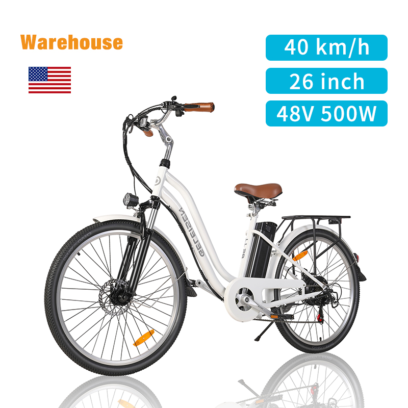 US warehouse cheap 48v 500W city e bike 26 inch electric bike for ladies