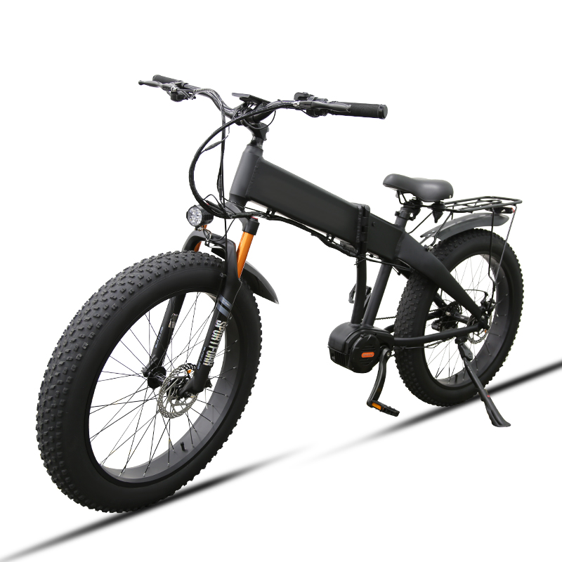 26*4.0 High Power Electric Bike Disc Brake Foldable Ebike for 500W Central Motor